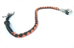 ORANGE BLACK - PU Leather Motorcycle Whip Get Back whip 1" Ball & Skulls 36" - Image 8