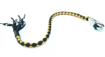 YELLOW BLACK - PU Leather Motorcycle Whip Get Back whip with Skull Tassles 36" - Image 9