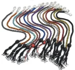 WHITE BLACK - Paracord Motorcycle Whip Get Back whip 1" Ball & Skulls 36" - Image 16