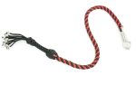 RED BLACK - Paracord Motorcycle Whip Get Back whip 1" Ball & Skulls 36" - Image 9