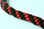 RED BLACK - Paracord Motorcycle Whip Get Back whip 1" Ball & Skulls 36" - Image 10
