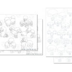 PUNISHER SKULL CLUSTERS - Camouflage Airbrush Mask Gun RC Model Stencils ADHESIVE 4 PACK