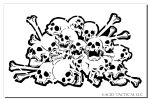 SKULLS & BONES - Airbrush Paint Stencils MYLAR 5 PACK - Image 12
