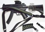 GREEN / BLACK - Combo 1 or 2 Point Tactical Paracord Rifle & Shotgun Sling