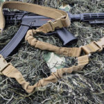 TAN/KHAKI - Heavy Duty Single Point Bungee Rifle Shotgun Sling QD with dust covers