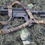 WOODLAND CAMO - Heavy Duty Single Point Bungee Rifle Shotgun Sling QD with dust covers