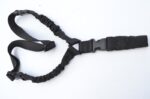BLACK - Heavy Duty Single Point Bungee Rifle Shotgun Sling QD with dust covers - Image 2