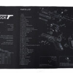 Gun Cleaning Mat for Glock Breakdown Schematics Parts Diagram