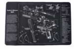 Gun Cleaning Mat for Smith & Wesson M&P Breakdown Schematics Parts Diagram