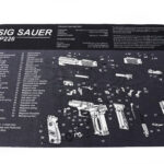 Gun Cleaning Mat for Sig Sauer P226 Breakdown Schematics Parts Diagram