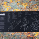 Gun Cleaning Mat for Remington 870 Shotgun Breakdown Schematics Parts Diagram