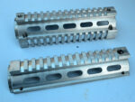6.75" Quad Rail for Carbine Length AR15 / M4 - DIY Paint Silver Aluminum - Image 10