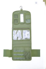 OD GREEN - Military Molle Equipped Toiletry Bathroom Camping Travel Wash Kit Bag - Image 3