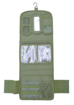 OD GREEN - Military Molle Equipped Toiletry Bathroom Camping Travel Wash Kit Bag - Image 5