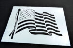 US WAVY FLAG LARGE American Flag Stencil Spray Paint Through - MYLAR 2 PACK - Image 2