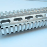 6.75" Quad Rail for Carbine Length AR15 / M4 - DIY Paint Silver Aluminum