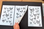SKULLS & BONES - Airbrush Paint Stencils MYLAR 5 PACK - Image 3