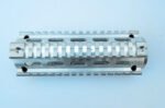 6.75" Quad Rail for Carbine Length AR15 / M4 - DIY Paint Silver Aluminum - Image 3
