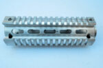 6.75" Quad Rail for Carbine Length AR15 / M4 - DIY Paint Silver Aluminum - Image 2