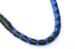 BLUE BLACK - PU Leather Motorcycle Whip Get Back whip 1" Ball & Skulls 36" - Image 2