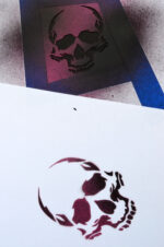 SKULLS - Mylar Camo Skull Gun Spray Painting Stencils RC Model Airbrush 3 PACK - Image 4