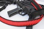 RED BLACK - Combo 1 or 2 Point Tactical Paracord Rifle & Shotgun Sling - Image 2