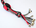 GRAY RED BLACK - Paracord Motorcycle Whip Get Back whip 1" Ball & Skulls 36" - Image 5