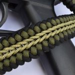 CROCODILE - Paracord Single Point Tactical Rifle Sling with compass, flint, whistle buckle.