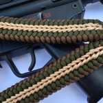 SURVIVALIST - Paracord Single Point Tactical Rifle Sling with compass, flint, whistle buckle.