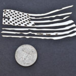 AMERICAN FLAGS - Paint Mask Paper Adhesive Airbrush Rifle Gun Stencils ADHESIVE 2 PACK