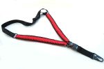 RED BLACK - Paracord Single Point Tactical Rifle Sling with compass, flint, whistle buckle. - Image 7