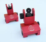 ANODIZED RED - 2 Piece Low Profile BUIS Front & Rear Back up Iron Metal Rifle Gun Sights - Image 3