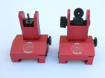 ANODIZED RED - 2 Piece Low Profile BUIS Front & Rear Back up Iron Metal Rifle Gun Sights - Image 6