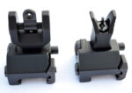 Flip Up Metal Sights - Front and Rear BUIS Picatinny Base