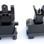 Flip Up Metal Sights - Front and Rear BUIS Picatinny Base