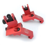 ANODIZED RED - BUIS Back up Iron Sights 45 degree Angle reflex Sight Set Anodized