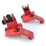 ANODIZED RED - BUIS Back up Iron Sights 45 degree Angle reflex Sight Set Anodized