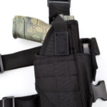 BLACK  - Compact Tactical Drop Leg Thigh Gun Pistol Holster