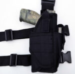 BLACK  - Compact Tactical Drop Leg Thigh Gun Pistol Holster - Image 12