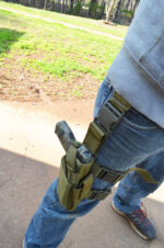 OD GREEN - Compact Tactical Drop Leg Thigh Gun Pistol Holster - Image 3