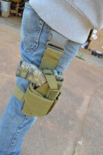 OD GREEN - Compact Tactical Drop Leg Thigh Gun Pistol Holster - Image 2