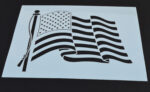 US WAVY FLAG LARGE American Flag Stencil Spray Paint Through - MYLAR 2 PACK - Image 6