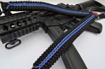 THIN BLUE LINE - Paracord Single Point Tactical Rifle Sling with compass, flint, whistle buckle. - Image 4