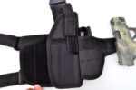 BLACK  - Compact Tactical Drop Leg Thigh Gun Pistol Holster - Image 6