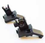 Fiber Optic Gun Sight 45 degree Angled Back up sights Spring Loaded 2pc BUIS