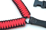 RED & BLACK - Single Point Tactical Paracord Rifle Gun Sling - Image 2