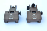 ANODIZED BROWN - 2 Piece Low Profile BUIS Front & Rear Back up Iron Metal Rifle Gun Sights - Image 5