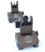ANODIZED BROWN - 2 Piece Low Profile BUIS Front & Rear Back up Iron Metal Rifle Gun Sights - Image 3