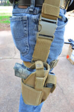 TAN - Tactical Leg Thigh Gun Pistol Holster or Open Carry Belt Duty Holster