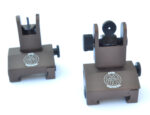 ANODIZED BROWN - 2 Piece Low Profile BUIS Front & Rear Back up Iron Metal Rifle Gun Sights - Image 8